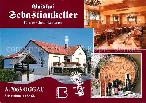 AK / Ansichtskarte Oggau_Neusiedler_See Gasthof Sebastiankeller Gaststube Oggau_Neusiedler_See