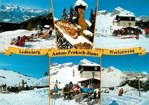 AK / Ansichtskarte Werfenweng Skifahren am Ladenberg Anton Proksch Haus Werfenweng