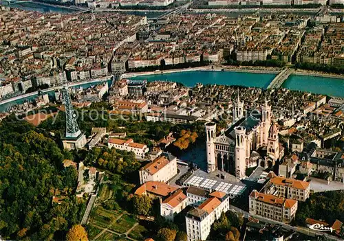 AK / Ansichtskarte Lyon_France Vue generale aerienne Basilique de Fourviere Lyon France