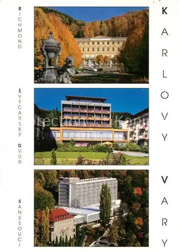 AK / Ansichtskarte Karlovy_Vary Kurhotels Richmond Schweizerhof und Sanssouci Karlovy Vary