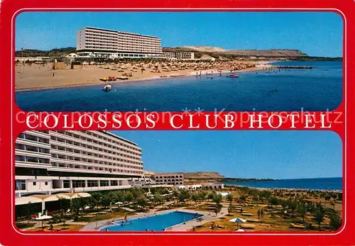 AK / Ansichtskarte Rhodos_Rhodes_aegaeis Colossos Club Hotel  Rhodos_Rhodes_aegaeis