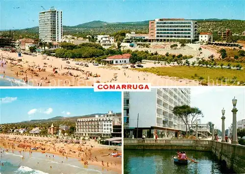 AK / Ansichtskarte Comarruga Fliegeraufnahme Strand Gondelteich Comarruga