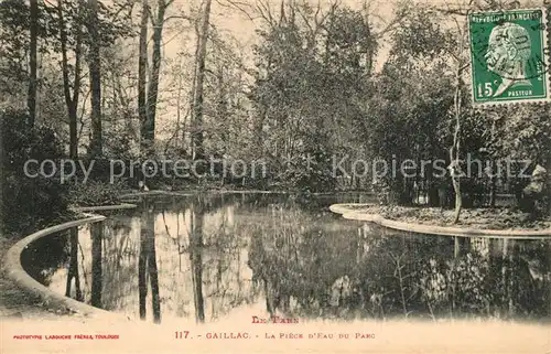 AK / Ansichtskarte Gaillac La piece d eau du parc Gaillac