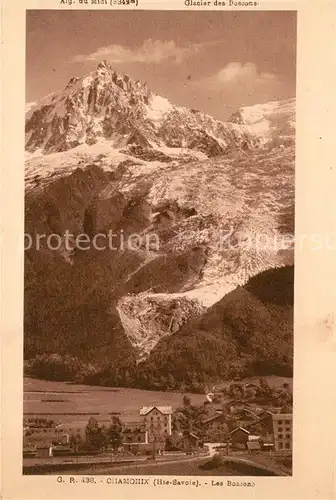 AK / Ansichtskarte Chamonix Glacier des Bossons Gletscher Mont Blanc Gruppe Chamonix