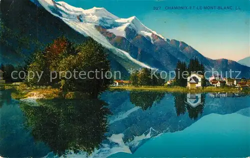 AK / Ansichtskarte Chamonix et le Mont Blanc Wasserspiegelung Chamonix