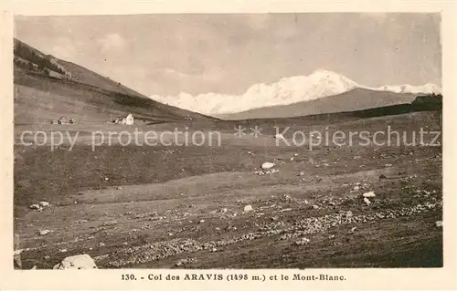 AK / Ansichtskarte Aravis et le Mont Blanc Landschaftspanorama Alpen Aravis