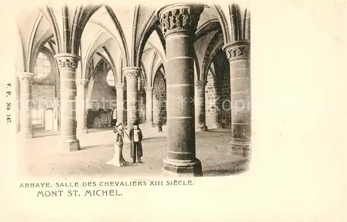 AK / Ansichtskarte Mont Saint Michel Abbaye Salle des Chevaliers XIII siecle Mont Saint Michel