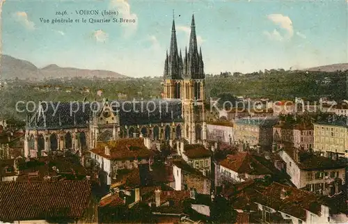 AK / Ansichtskarte Voiron Vue generale et le Quartier Saint Bruno Eglise Voiron