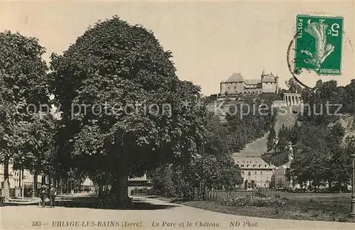 AK / Ansichtskarte Uriage les Bains_Isere Parc et Chateau Uriage les Bains_Isere