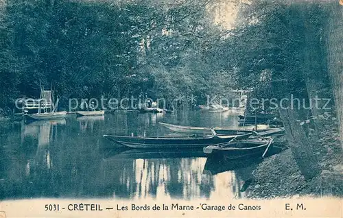 AK / Ansichtskarte Creteil Les Bords de la Marne Garage de Canots Creteil