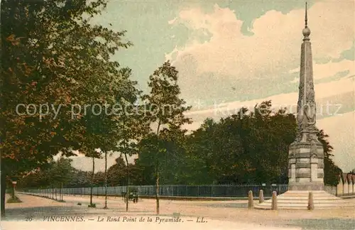 AK / Ansichtskarte Vincennes Rond Point de la Pyramide Vincennes