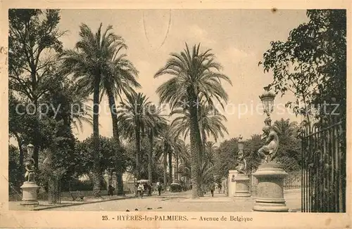 AK / Ansichtskarte Hyeres_les_Palmiers Avenue de Belgique Hyeres_les_Palmiers