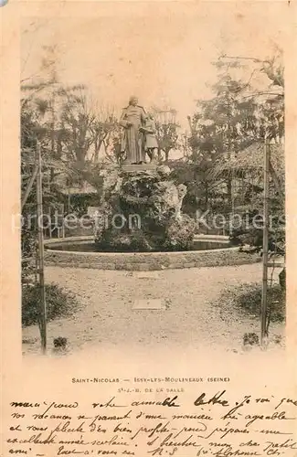 AK / Ansichtskarte Issy les Moulineaux Saint Nicolas Statue Monument Issy les Moulineaux