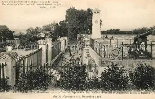 AK / Ansichtskarte Champigny sur Marne Monument de la bataille de 1870 Champigny sur Marne
