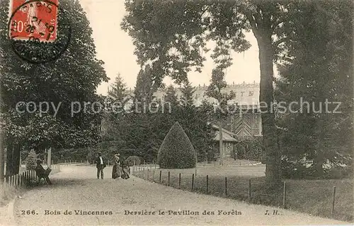 AK / Ansichtskarte Bois_de_Vincennes Derriere le Pavillon des Forets Bois_de_Vincennes