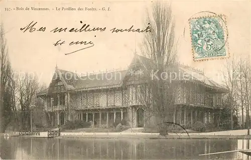 AK / Ansichtskarte Bois_de_Vincennes Pavillon des Forets Bois_de_Vincennes