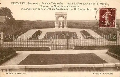 AK / Ansichtskarte Proyart Arc de Triomphe Monument Proyart