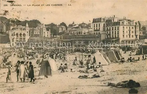 AK / Ansichtskarte Dinard_Ille_et_Vilaine_Bretagne La Plage et les Casinos Dinard_Ille