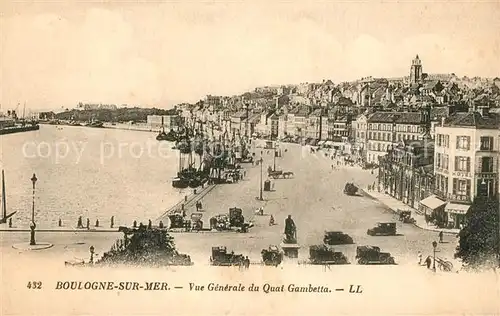 AK / Ansichtskarte Boulogne sur Mer Vue generale du Quai Gambetta Boulogne sur Mer