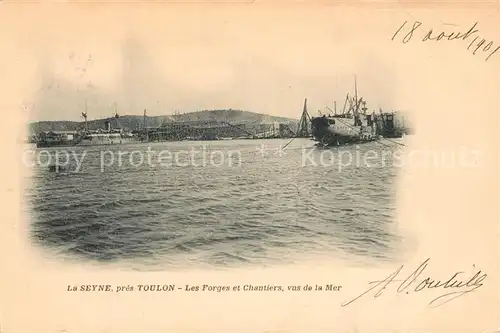 AK / Ansichtskarte La_Seyne sur Mer Les Forges et Chantiers vus de la Mer La_Seyne sur Mer