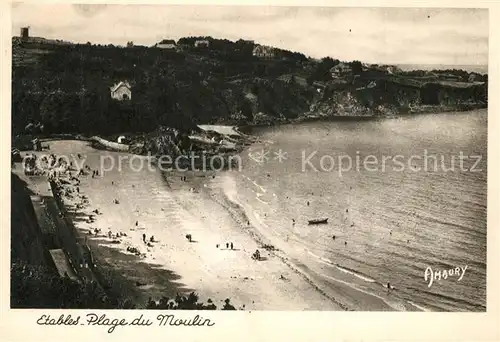 AK / Ansichtskarte Etables sur Mer_Cotes d_Armor Plage du Moulin Etables sur Mer_Cotes d