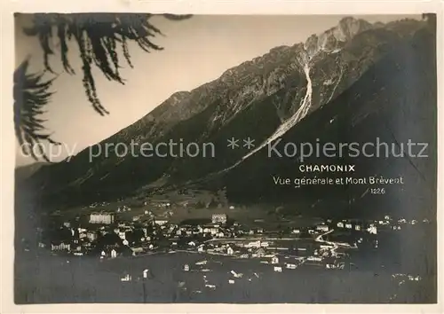 AK / Ansichtskarte Chamonix Vue generale et Mont Brevent Chamonix