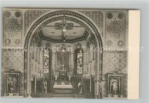 AK / Ansichtskarte Fuerstenberg_Havel Pfarrkirche Innenansicht Psalm Fuerstenberg_Havel
