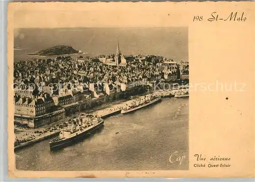 AK / Ansichtskarte Saint Malo_Ille et Vilaine_Bretagne Vue aerienne Port Bateaux Saint Malo_Ille et Vilaine