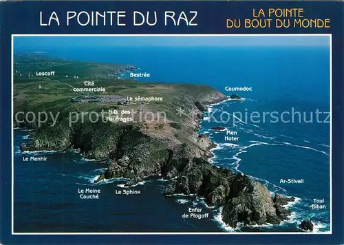 AK / Ansichtskarte Pointe_du_Raz Vue aerienne Pointe_du_Raz