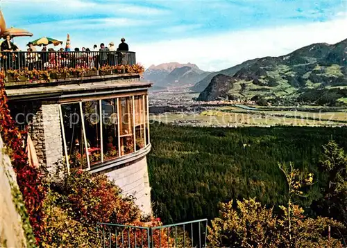AK / Ansichtskarte Kanzelkehre_Tirol Bergrestaurant Terrasse Panorama Blick gegen Wilden Kaiser Kaisergebirge Kanzelkehre Tirol