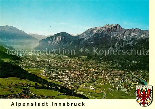 AK / Ansichtskarte Innsbruck Alpenpanorama Fliegeraufnahme Innsbruck