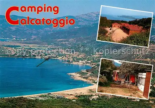 AK / Ansichtskarte Calcatoggio Kuestenpanorama Strand Campingplatz Bungalows Calcatoggio