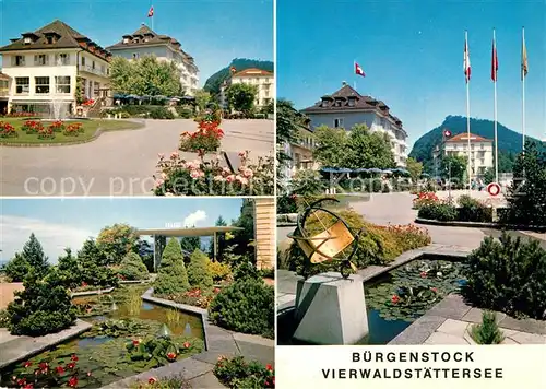 AK / Ansichtskarte Buergenstock_Vierwaldstaettersee Hotels Park Seerosenteich Buergenstock