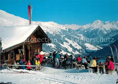 AK / Ansichtskarte Lanersbach Jausenstation Lattenalm Wintersportplatz Zillertal Alpenpanorama Lanersbach