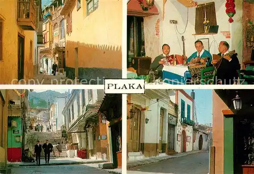 AK / Ansichtskarte Plaka_Athens Gassen Altstadt Hausmusik Plaka_Athens