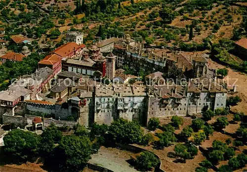 AK / Ansichtskarte Berg_Athos Kloster Vatopede Fliegeraufnahme Berg_Athos