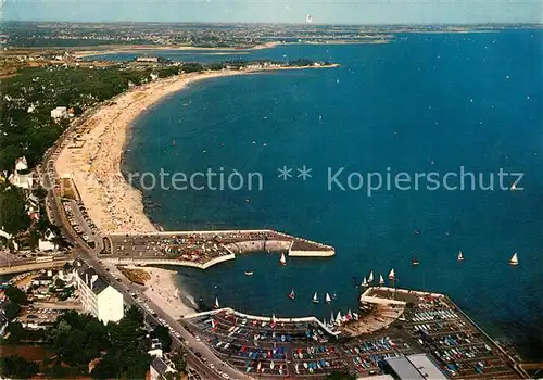 AK / Ansichtskarte Carnac_Morbihan Grande Plage et la base nautique vue aerienne Carnac Morbihan