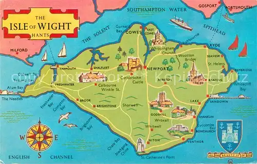 AK / Ansichtskarte Isle_of_Wight_UK Panoramakarte Isle_of_Wight_UK
