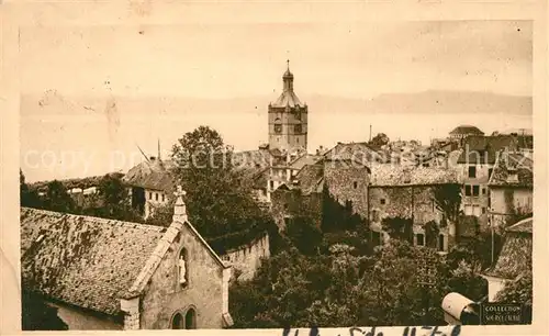 AK / Ansichtskarte Evian les Bains_Haute_Savoie Vue d ensemble avec l eglise Evian les Bains_Haute