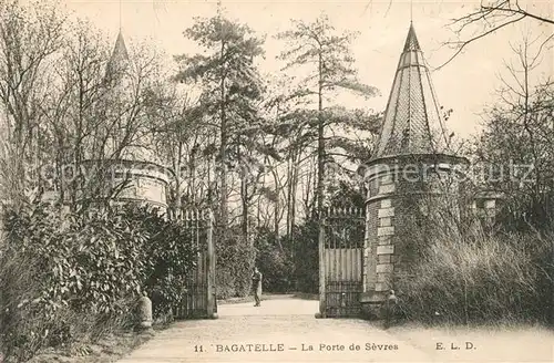 AK / Ansichtskarte Paris Parc de Bagatelle La Porte de Sevres Paris