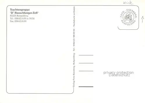 AK / Ansichtskarte Ruhpolding Trachtengruppe D  Rauschberger Zell Alpenpanorama Ruhpolding