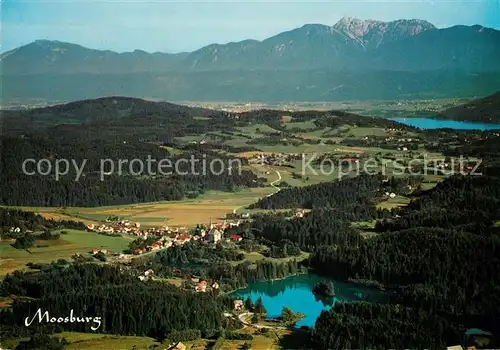 AK / Ansichtskarte Moosburg_Kaernten Sommerfrische Woerthersee Alpenpanorama Fliegeraufnahme Moosburg Kaernten