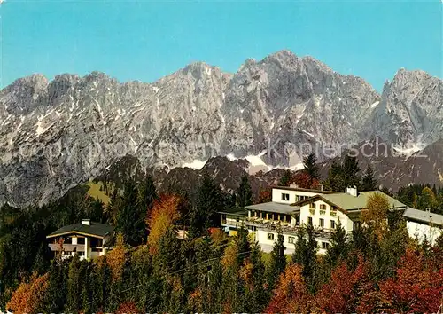 AK / Ansichtskarte Kufstein_Tirol Berghaus Aschenbrenner Kaiserlift gegen Wilden Kaiser Kaisergebirge Kufstein_Tirol