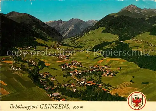 AK / Ansichtskarte Grinzens Erholungsort Sellraintal Alpenpanorama Fliegeraufnahme Grinzens