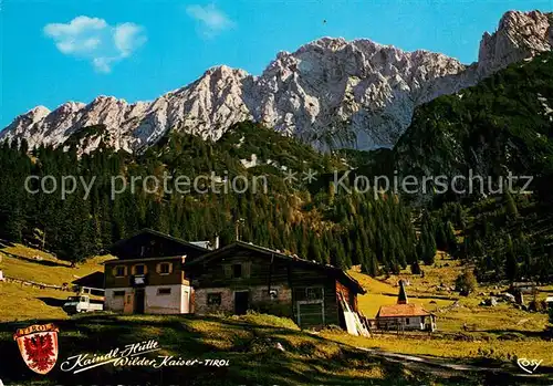 AK / Ansichtskarte Kufstein_Tirol Kaindl Huette Ausflugsziel Wilder Kaiser Kaisergebirge Kufstein_Tirol