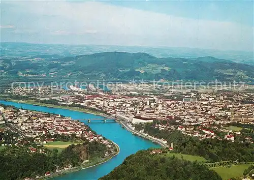 AK / Ansichtskarte Linz_Donau Fliegeraufnahme Linz_Donau