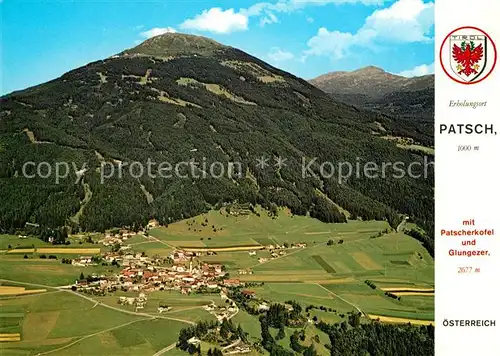 AK / Ansichtskarte Patsch mit Patscherkofel und Glungezer Fliegeraufnahme Patsch