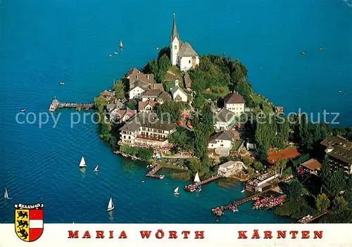 AK / Ansichtskarte Maria_Woerth_Woerthersee Fliegeraufnahme Maria_Woerth_Woerthersee