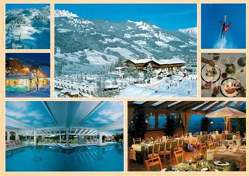 AK / Ansichtskarte St_Johann_Pongau Hotel Oberforsthof Restaurant Swimming Pool Wintersportplatz Alpen St_Johann_Pongau