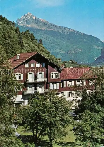 AK / Ansichtskarte Bad_Ragaz Parkhotel mit Alvier Alviergruppe Appenzeller Alpen Bad_Ragaz